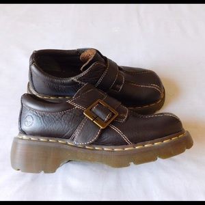 Leather! New - Brown Dr. Martens Booties W/ Straps
